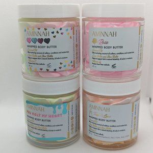 NEW Lot of (4) Aminnah Romance Whipped Boddy Butters - Travel Size (4 oz.)